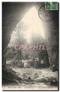 Old Postcard Arcy sur Cure Cave des Fees shooting the & # 39interieur