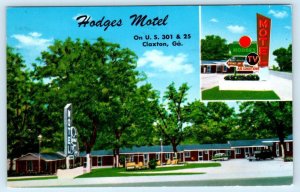 CLAXTON, Georgia GA ~ Roadside HODGES MOTEL 1973 Evans County Postcard