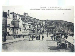 Fécamp Le Boulevard des Belges Hotel du Casino Deprés B&B Vintage Postcard 1936