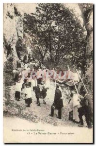 Old Postcard La Sainte Baume Procession