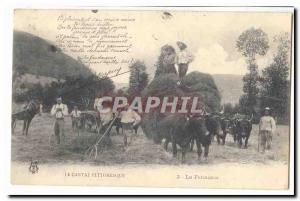The picturesque Cantal Old Postcard Haying TOP