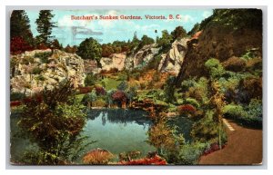 Butchart Sunken Gardens Victoria BC British Columbia Canada DB Postcard Y12