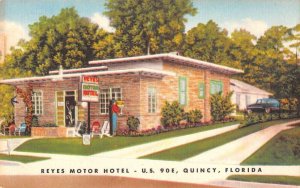 Quincy Florida Reyes Motor Hotel Vintage Postcard AA18043