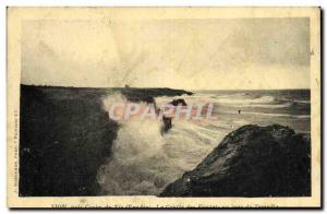 Postcard Old Zion Pres Croix De Vie Cave of Fradets one day storm