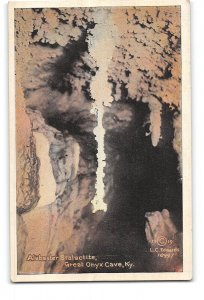 Mammoth Cave Kentucky KY Postcard 1919 Great Onyx Cave Alabaster Stalactite