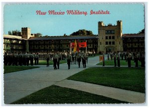 c1950's New Mexico Military Institute Roswell NM, Cadets In Review Postcard