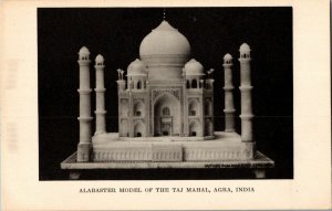 Alabaster Model of Taj Mahal in Agra India, Field Museum Chicago Postcard F57