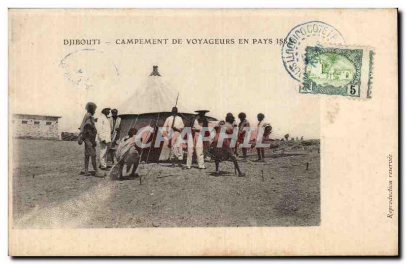 Old Postcard Cote des Somalis Djibouti Camp travelers Issas countries