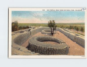 Postcard Sun Temple, Mesa Verde National Park, Colorado