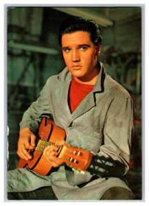 Postcard Elvis Presley Playing Guitar Continental View Card