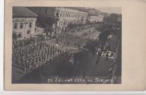 B80586 Szeged bastille day 14 july 1919 real photo military ww1 hungary 2 scans