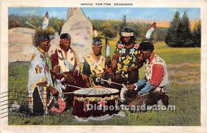 Indian Tom Tom Drummers Indian 1943 Missing Stamp light postal marking on front