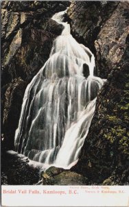 Canada Bridal Veil Falls Kamloop British Columbia Vintage Postcard C080