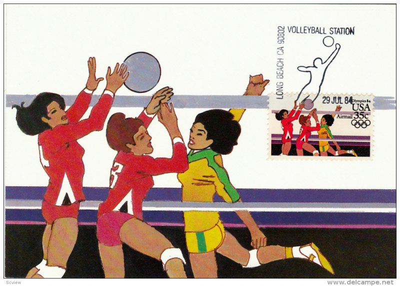 Woman's Volleyball , 1984 Olympics , PU-1984 at Olympics at Volleyball Station