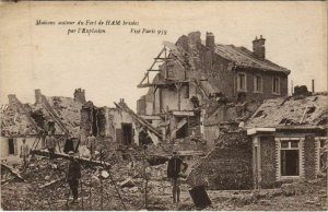 CPA Maisons aoutour du Fort de HAM brises par l'Explossion (121057)