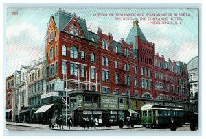 1920 Corner of Dorrance and Westminster Street, Rhode Island RI Postcard