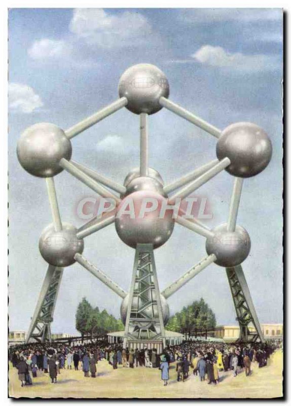 Modern Postcard Exhibition Brussels Atomium Nuclear Atom