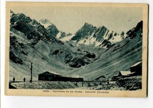 3108678 CHILE Cordillera Andes Station Caracoles Vintage PC