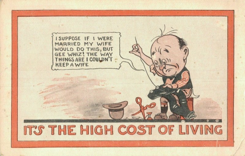 It's The High Cost Of Living Comic Postcard 06.59 