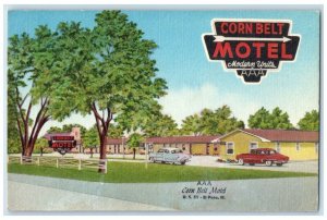 1959 Corn Belt Motel Modern Exterior Building El Paso Illinois Vintage Postcard