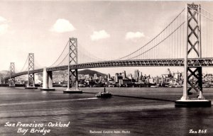USA San Francisco Oakland Bay Bridge California Vintage RPPC 09.87