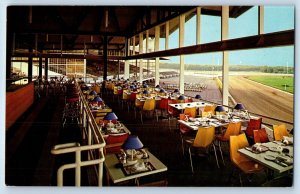 1960 Foxboro Massachusetts Postcard Bay State Raceway Trotting Center Restaurant
