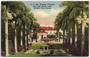 Widener Fountain and Club House Lawn Hialeah Race Course