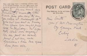 The Sailor's Warning  Lighthouse Ocean waves Storm CW Faulkner c1903 Postcard D8