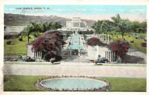 Vintage Postcard Lair Temple Oahu T. H. Island Temple in Laie Hawaii Curio Pub.