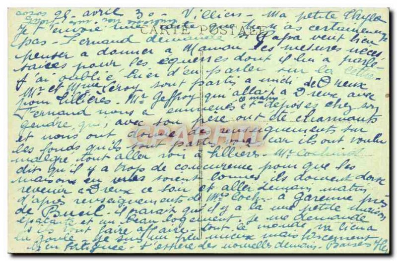 Old Postcard The Chateau Plessy Mornay