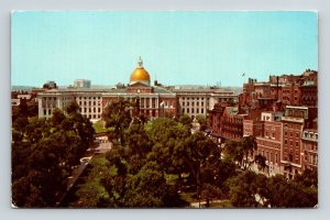 Boston Massachusetts State House Government Building Chrome UNP Postcard