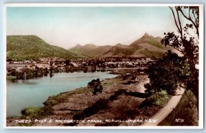 Murwillumban NSW AustraliaPostcard River Macpherson Range c1920's RPPC Photo