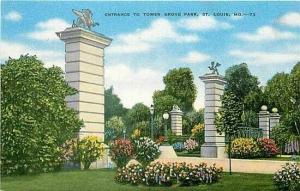 MO, Saint Louis, Missouri, Tower grove Park, Entrance, E.C. Kropp 4016