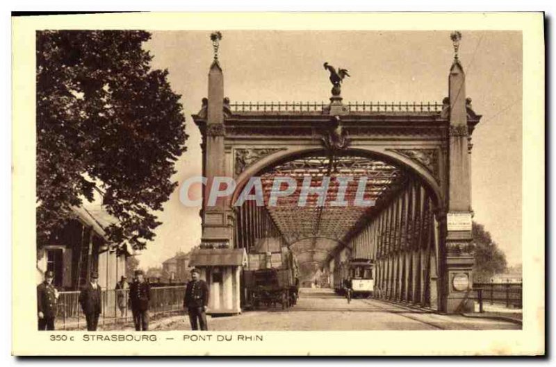 Postcard Strasbourg Old Rhine Bridge