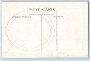 George Washington Postcard Home Mt. Vernon Flag Embossed c1910's Antique