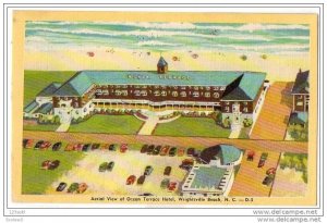 North Carolina Wrightsville Beach Ocean Terrace Hotel Aerial View, 30-40s