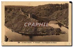 Old Postcard Creuse Crozant View Illustree d & # 39Ensemble The Ruins