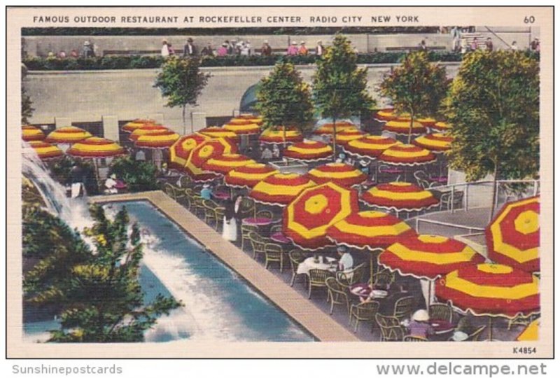 Famous Outdoor Restaurant At Rockefeller Center Radio City New York City