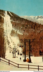 Vermont Stowe Mt Mansfield Ski Area Showing Chair Lift 1968