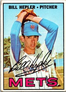 1967 Topps Baseball Card Bill Hepler New York Mets sk2246