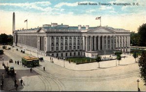 Washington D C Trolleys At The United States Treasury