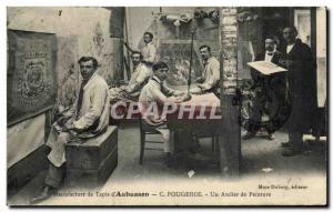 Old Postcard Manufacture of Aubusson rug C Fougerol A TOP Painting Workshop