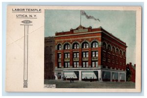 1910 Labor Temple Utica New York NY Unposted Antique TH Williams Postcard