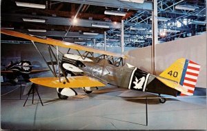 Vtg Curtiss P-6E Hawk Pursuit Aircraft Biplane Air Force Museum Ohio Postcard