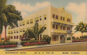 Postcard Boatwright Hotel Miami Florida FL