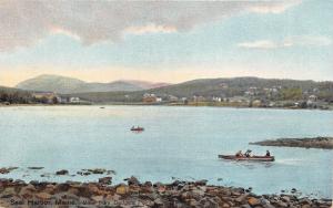 Seal Harbor Maine from Dodge's Point~Boats~Houses on Hill~Rocky Beach~c1910 Pc