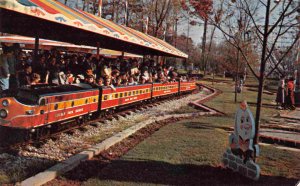Miniature Railroad Train Lincoln Park Amusement Park North Dartmouth MA postcard