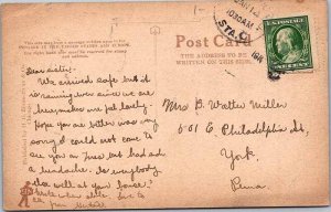 Postcard LIBRARY SCENE Columbus Ohio OH AM3469