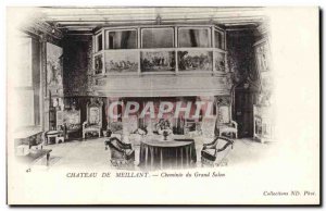 Old Postcard Chateau Meillant Chimney of the living room