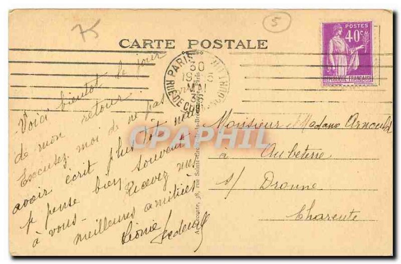 Old Postcard Paris Notre Dame the apse Notre Dame Church